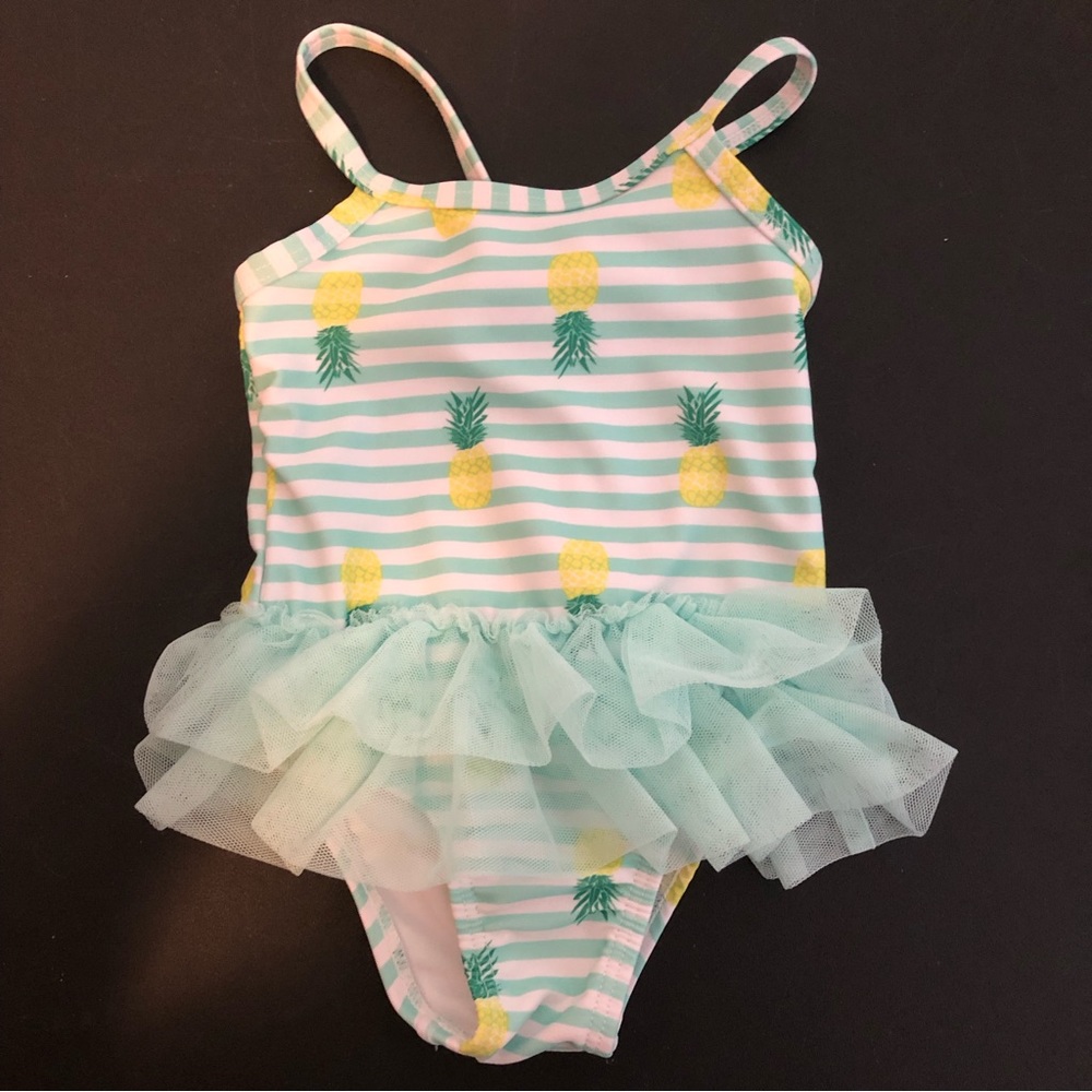 Striped Pineapple Swimsuit Size 3-6 Months